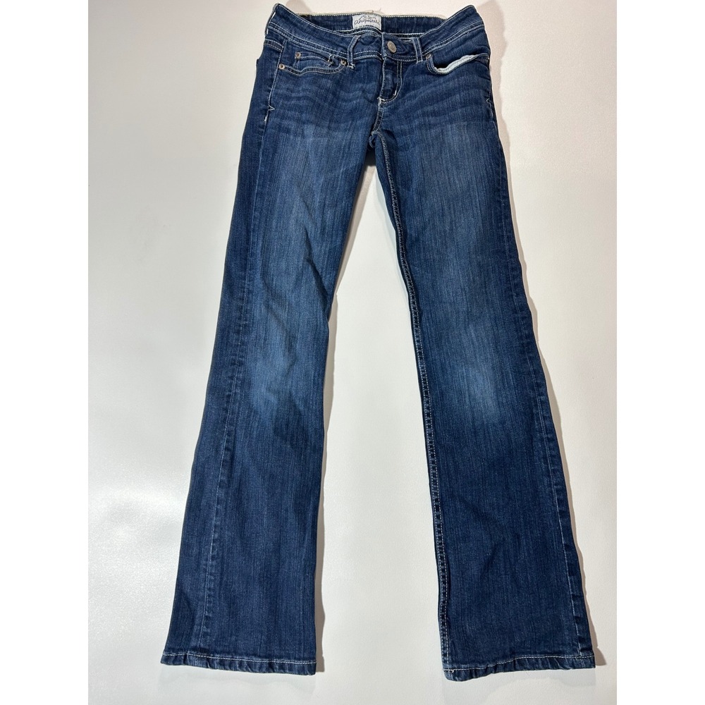 Aeropostale Chelsea Bootcut Jeans Womens 1/2 Reg Dark Wash Excellent Low Rise